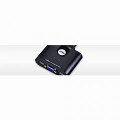 KVM Cable Switch 2xKVM 4xUSB 2xVGA ATEN Black