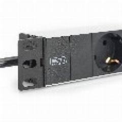 NWSZ Steckdosenleiste Aluminium NWSZ Steckdosenleiste 1HE Digitus , Schrankmontage Nennleistung: 4000W, 250VAC 50/60Hz, 3x Schutzkontakt