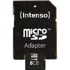 8GB Intenso MicroSDHC 20MB/s +Adapter