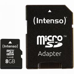 8GB Intenso MicroSDHC 20MB/s +Adapter