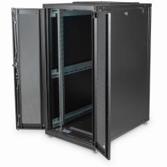 Serverschrank 19 26HE Digitus 1260x600x1000 mm, Farbe black (RAL 9005), perforierte Tür