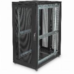 Serverschrank 19 26HE Digitus 1260x600x1000 mm, Farbe black (RAL 9005), perforierte Tür