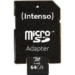 64GB Intenso MicroSDXC 20MB/s +Adapter