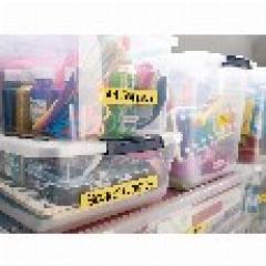Dymo LabelWriter - D1 Etiketten Selbstklebend - 12 mm x 7 m - Schwarz auf Gelb - (S0720580)