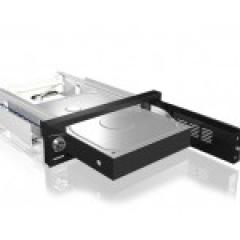 Wechselrahmen, 1xSATA 3,5 zu 1xSATA Host in 5,25 Einbauschacht, EasySwap trägerlos, Stahl/ Plastik ICY BOX