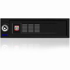 Wechselrahmen, 1xSATA / SAS 3,5 zu 1xSATA Host, EasySwap trägerlos, Alu-4cm Lüfter ICY BOX
