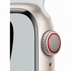 Apple Watch Series 7 Nike Aluminium 41mm Cellular Sternenlicht (Sportarmband platinum/schwarz) *NEW*