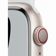 Apple Watch Series 7 Nike Aluminium 45mm Cellular Sternenlicht (Sportarmband platinum/schwarz) *NEW*