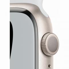 Apple Watch Series 7 Nike Aluminium 45mm Sternenlicht (Sportarmband platinum/schwarz) *NEW*