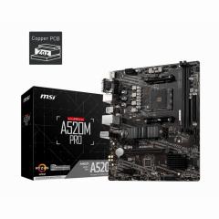 AM4 MSI A520M PRO mATX (M.2 Port, PCIe 3.0 x 4, NVMe PCI:2 PCIe:1 RAM:4)