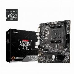 AM4 MSI A520M-A PRO mATX (M.2 Port, PCIe 3.0 x 4, NVMe PCI:1 PCIe:1 RAM:4)