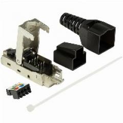 Feldkonfektionierbarer RJ45 Steckverbinder Cat.6A 10GE, geschirmt, EconLine LogiLink