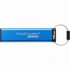 STICK 16GB USB 3.1 Kingston DataTraveler 2000 verschlüsselt Blue