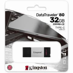STICK 32GB USB-C 3.2 Kingston DataTraveler 80 Black