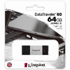 STICK 64GB USB-C 3.2 Kingston DataTraveler 80 Black