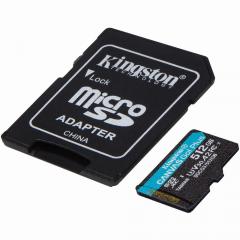 512GB Kingston Canvas Go! Plus microSDXC 170MB/s +Adapter