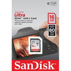 16GB SanDisk Ultra SDHC 80MB/s
