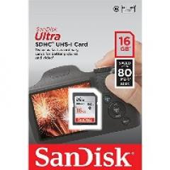 16GB SanDisk Ultra SDHC 80MB/s