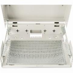 NWS Wandschrank 19 Slim Line 3HE rotierbar, 2HE fix, 145x500x475 mm, Farbe Grau (RAL 7035)