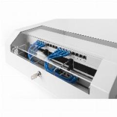 NWS Wandschrank 19 Slim Line 3HE rotierbar, 2HE fix, 145x500x475 mm, Farbe Grau (RAL 7035)