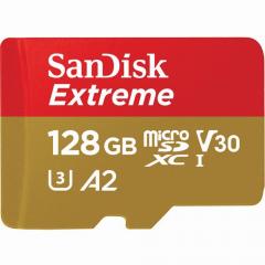 128GB SanDisk Extreme MicroSDHC 160MB/s for action cams/drones +Adapter