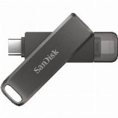 STICK 128GB USB 3.0 SanDisk iXpand Luxe Duo USB-C / Apple Lightning black