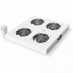 NWSZ Dachlüftereinheit Digitus für Unique Netzw. & Dyna. Basic 4 Lüfter, Schalter, Thermostat, 552 m³ zirk./h, Farbe Grau (RAL 7035)