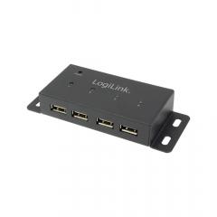 HUB 4Port LogiLink aktiv mit Netzteil Black