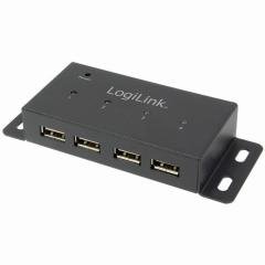 HUB 4Port LogiLink aktiv mit Netzteil Black