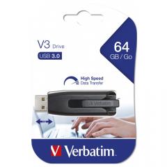 STICK 64GB USB 3.0 Verbatim StorenGo V3 Black
