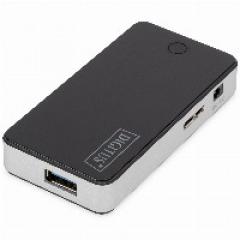 HUB 4Port Digitus aktiv mit Netzteil Black