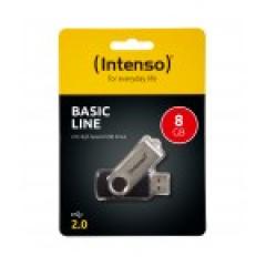 STICK 8GB USB 2.0 Intenso Basic Line Black/Silver