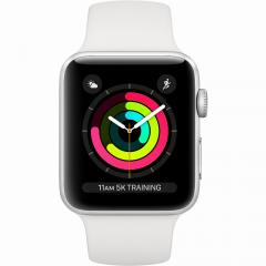 Apple Watch Series 3 GPS, 42mm Silver Aluminium Case with White Sport Band