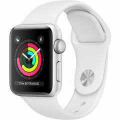 Apple Watch Series 3 GPS, 38mm Silver Aluminium Case with White Sport Band