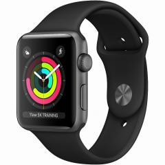 Apple Watch Series 3 GPS, 42mm Space Grey Aluminium Case with Black Sport Band