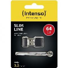 STICK 64GB USB 3.0 Intenso Slim Line Black