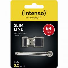STICK 64GB USB 3.0 Intenso Slim Line Black
