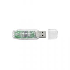 STICK 32GB USB 2.0 Intenso Rainbow Line Transparent