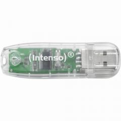 STICK 32GB USB 2.0 Intenso Rainbow Line Transparent