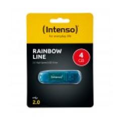 STICK 4GB USB 2.0 Intenso Rainbow Line Transparent Blue