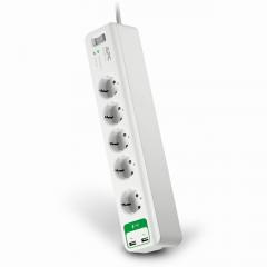 APC SurgeArrest Essential PM5U-GR - 5x Überspannungsschutz + 2x USB mit Ladefunktion