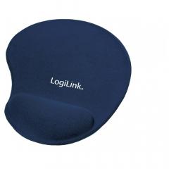Mauspad LogiLink mit Silikon Handauflage Blue