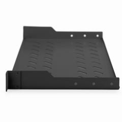 NWSZ Fachboden 19 1HE Digitus zum Festeinbau perforiert, Farbe black (RAL9005), bis zu 15 kg, 45x483x250 mm