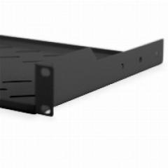 NWSZ Fachboden 19 1HE Digitus zum Festeinbau perforiert, Farbe black (RAL9005), bis zu 15 kg, 45x483x250 mm