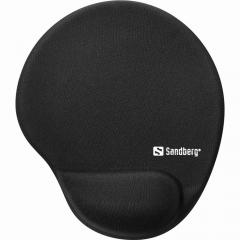 Mauspad mit Handgelenkpolster 25x22cm Sandberg Black