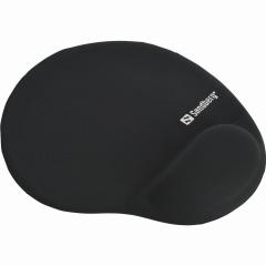 Mauspad mit Handgelenkpolster 25x22cm Sandberg Black