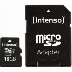 16GB Intenso Premium MicroSDHC 45MB/s +Adapter