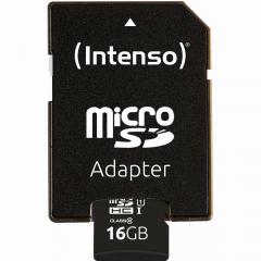 16GB Intenso Premium MicroSDHC 45MB/s +Adapter