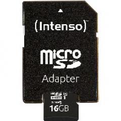 16GB Intenso Premium MicroSDHC 45MB/s +Adapter