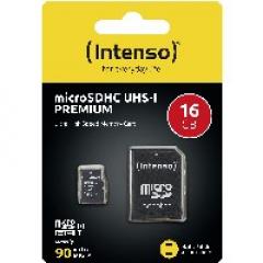 16GB Intenso Premium MicroSDHC 45MB/s +Adapter